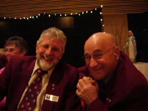 KOFC 4949 50 Years Anniversary Dinner. Bro. Guenter A.Rieger and Bro. David Durand talking about the next KOFC election