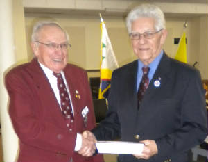 KOFC 4949 New Member Frank Flasch welcomed by Bro. Romeo Sibilleau